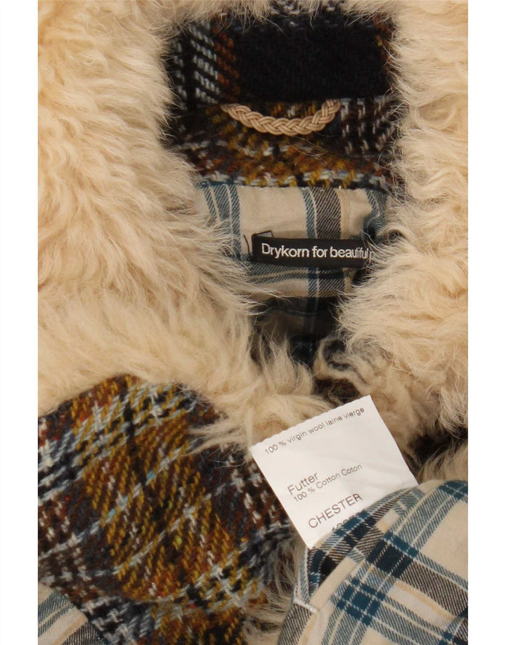 Drykorn Womens 4 Button Blazer Jacket UK 8 Small Multicoloured Check