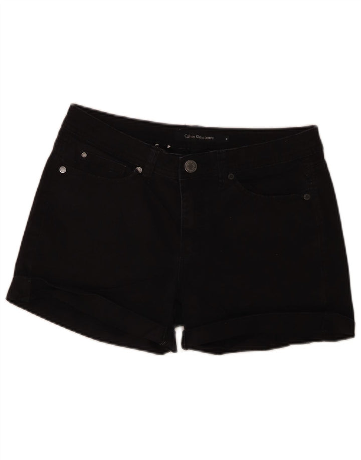 Calvin Klein Womens Denim Shorts US 8 Medium W28  Black Cotton