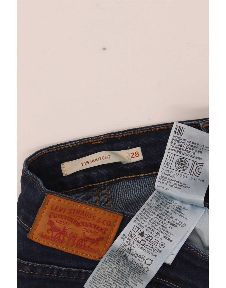 Levi's Womens 715 Bootcut Jeans W28 L32 Navy Blue Cotton