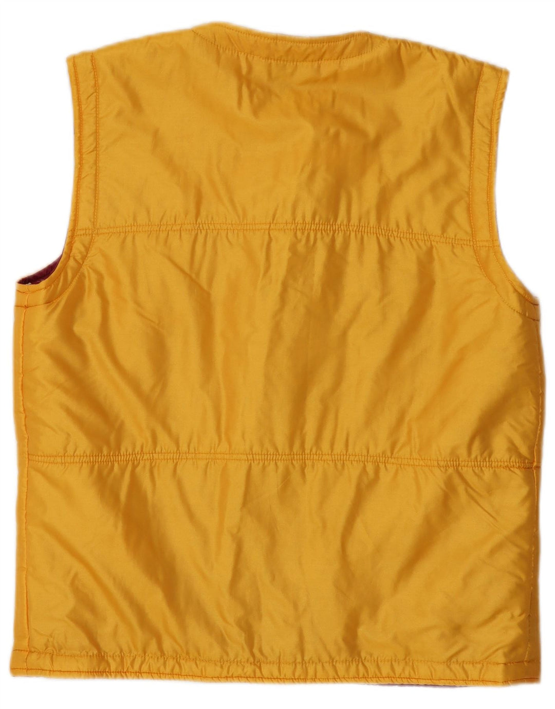 Vintage Womens Gilet IT 46 Large Yellow Floral Polyamide