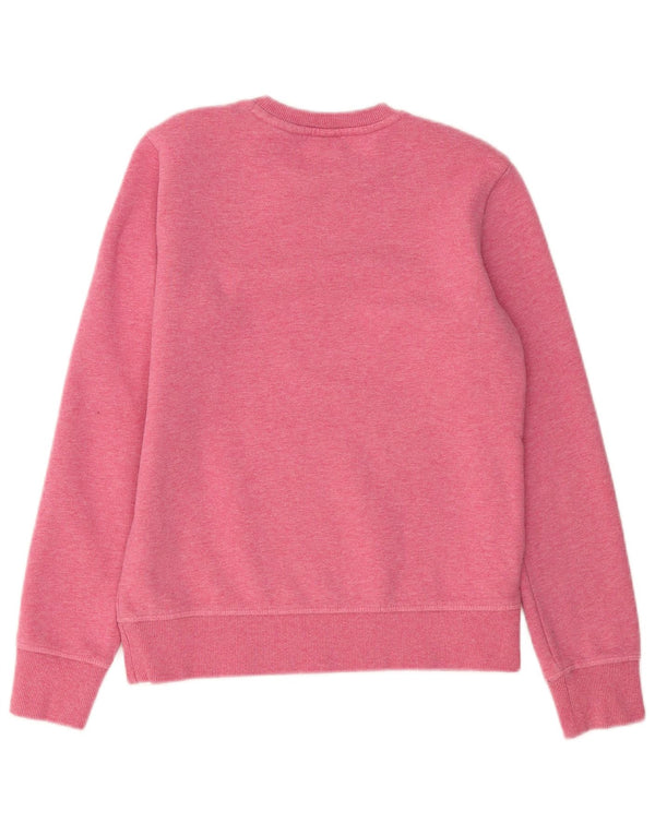 Superdry Womens Sweatshirt Jumper UK 8 Small Pink Cotton