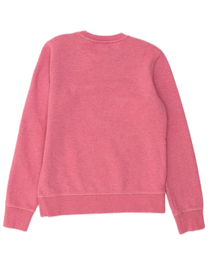 Superdry Womens Sweatshirt Jumper UK 8 Small Pink Cotton