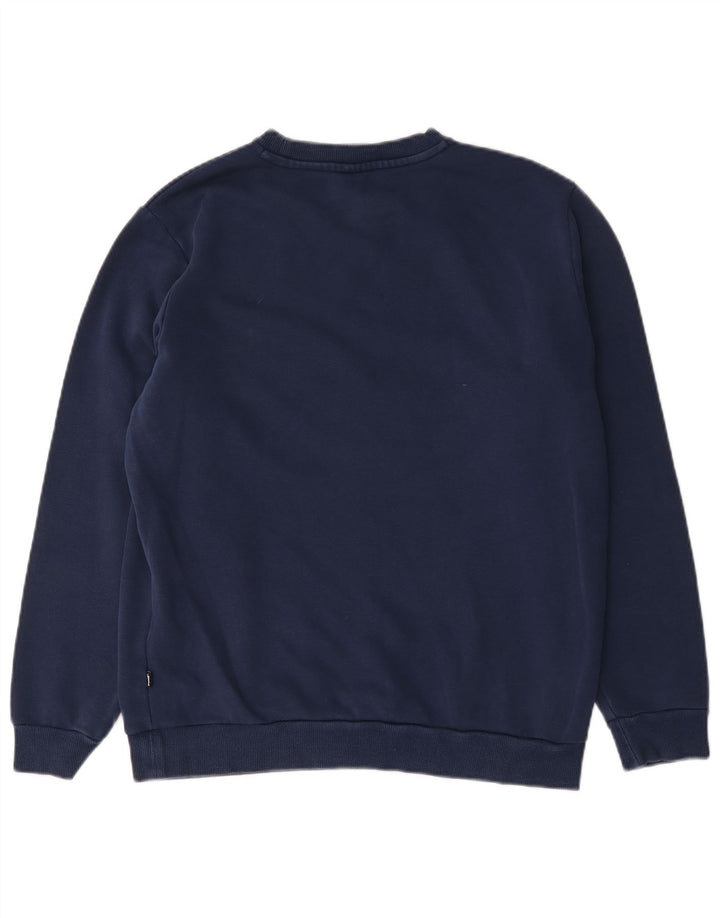 Puma Mens Graphic Sweatshirt Jumper Medium Navy Blue Cotton