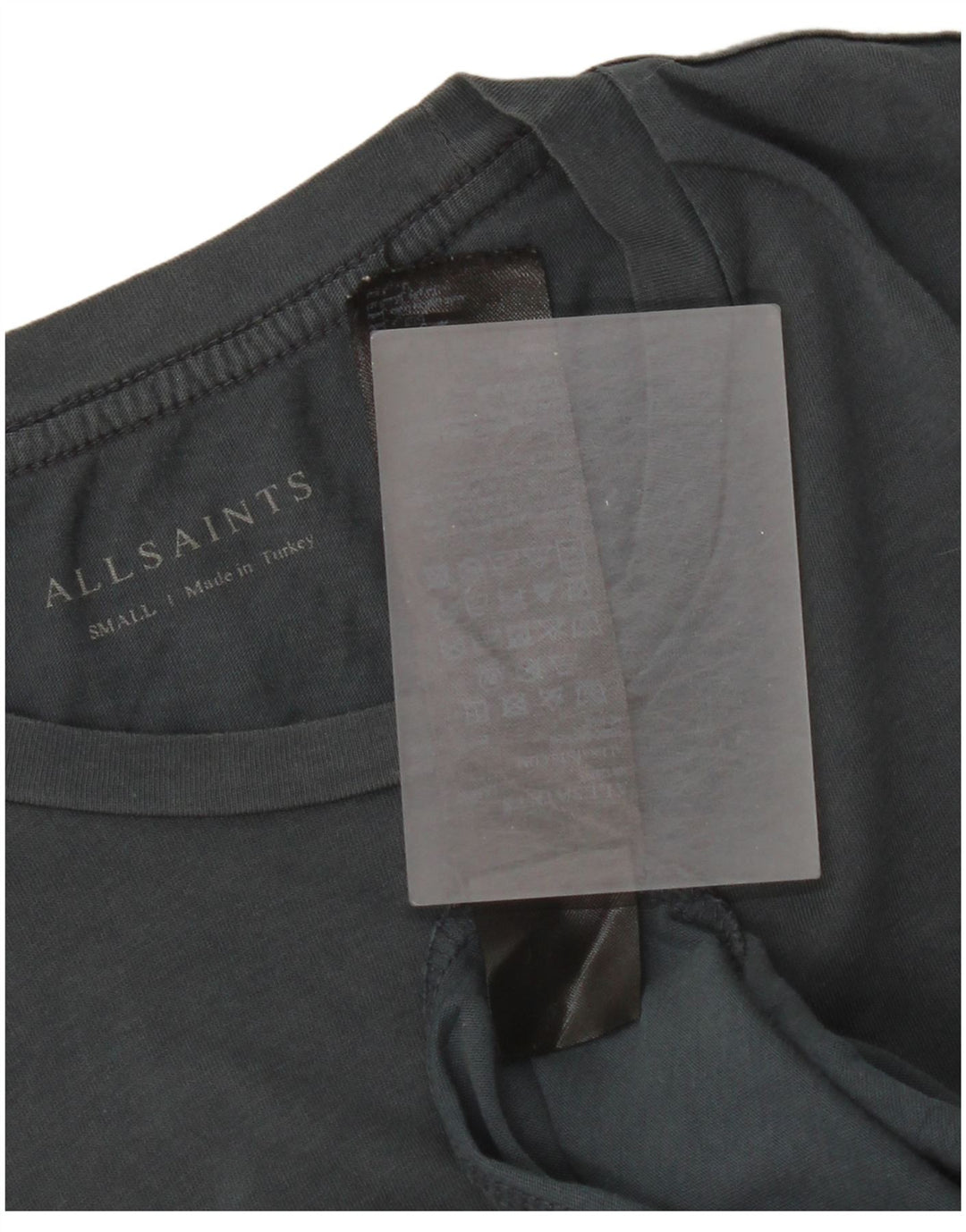 All Saints Mens T-Shirt Top Small Grey Cotton