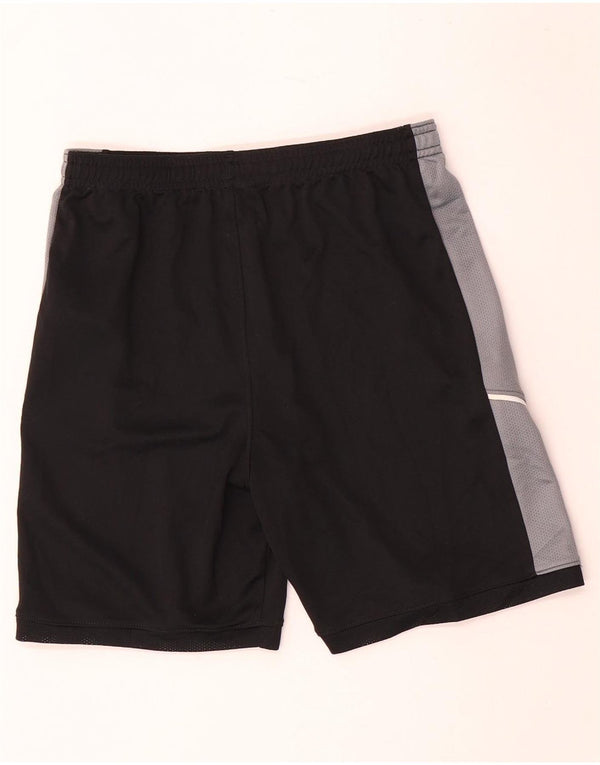 NIKE Boys Dri Fit Sport Shorts 12-13 Years Large Black Colourblock