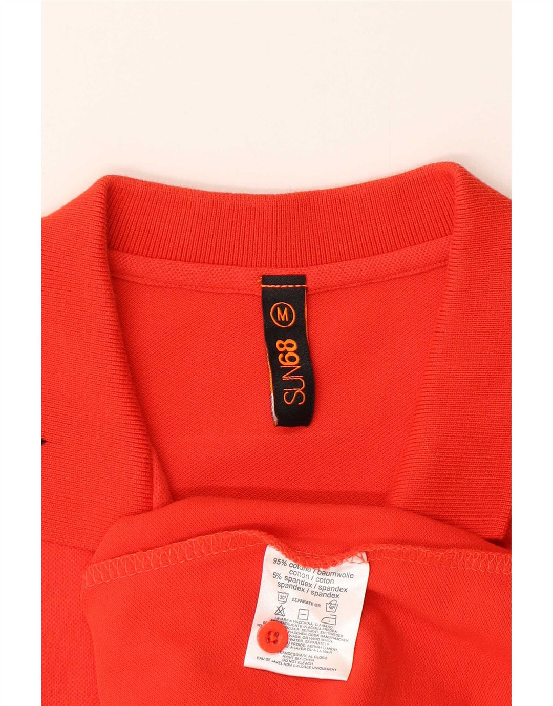 Sun68 Womens Polo Dress UK 12 Medium Red Cotton