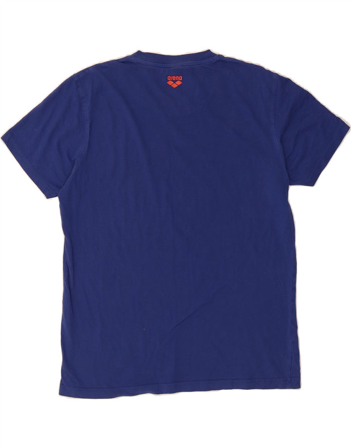 ARENA Mens Graphic T-Shirt Top Medium Blue Cotton Vintage Arena and Second-Hand Arena from Messina Hembry 