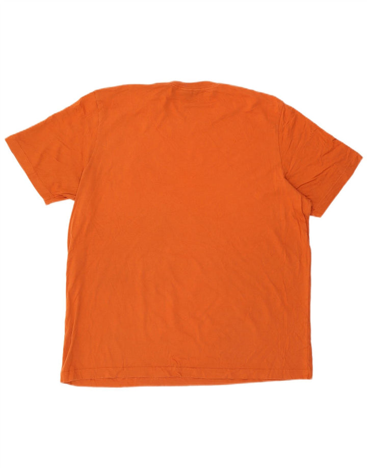 Adidas Mens T-Shirt Top XL Orange Cotton