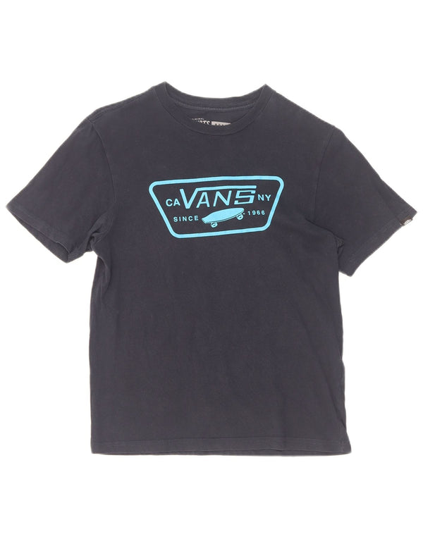 Vans Boys Graphic T-Shirt Top 12-13 Years Large Navy Blue