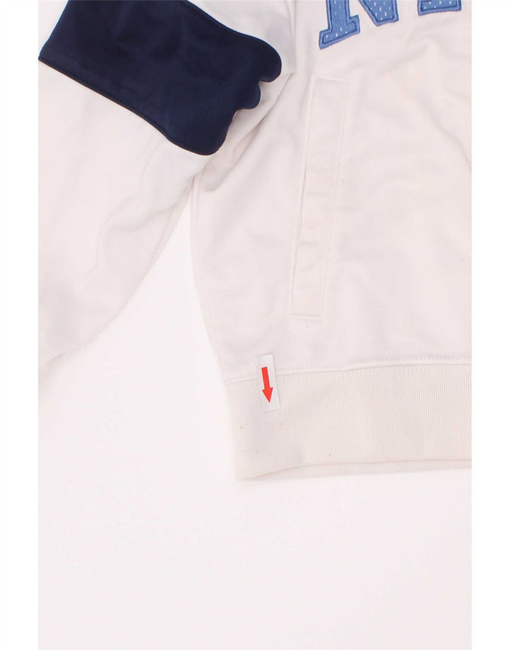 Nike Boys Graphic Tracksuit Top Jacket 4-5 Years Small White Colourblock