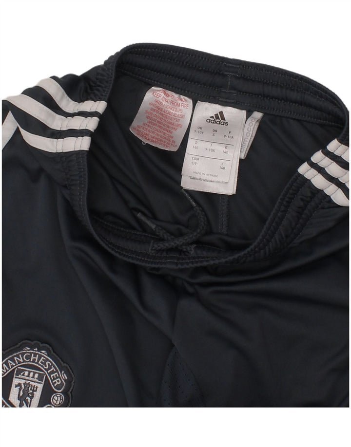 ADIDAS Boys Manchester United Sport Shorts 9-10 Years  Grey Polyester