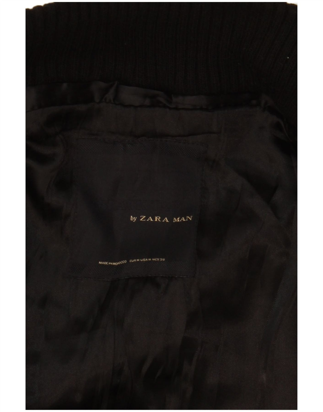 Zara Mens Trench Coat UK 38 Medium Black