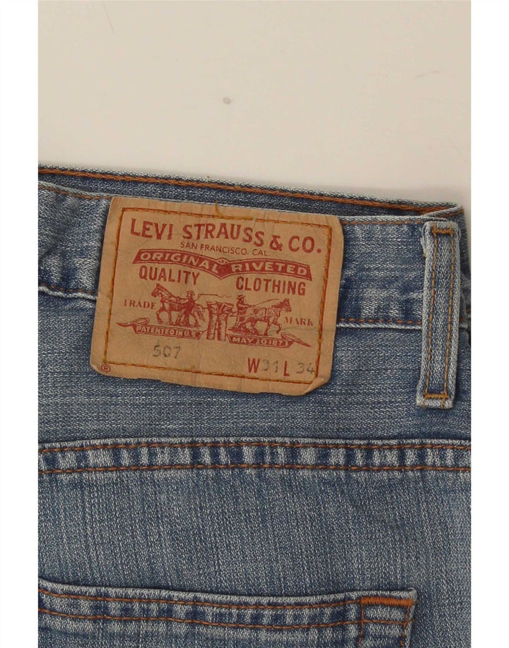 Levi's Mens 507 Slim Bootcut Jeans W31 L34 Blue Cotton