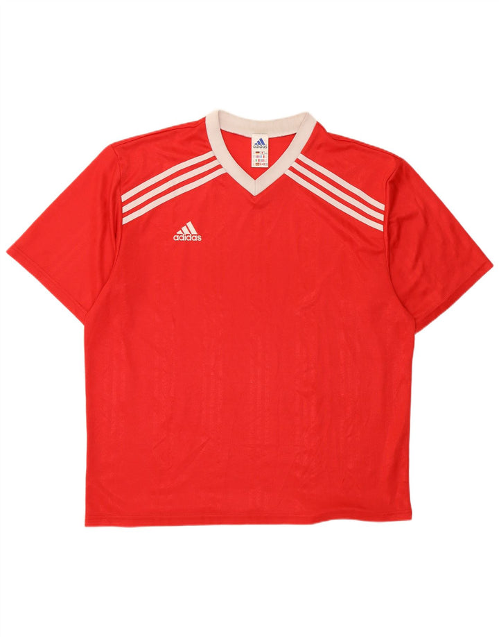 ADIDAS Mens Graphic T-Shirt Top XL Red Polyester