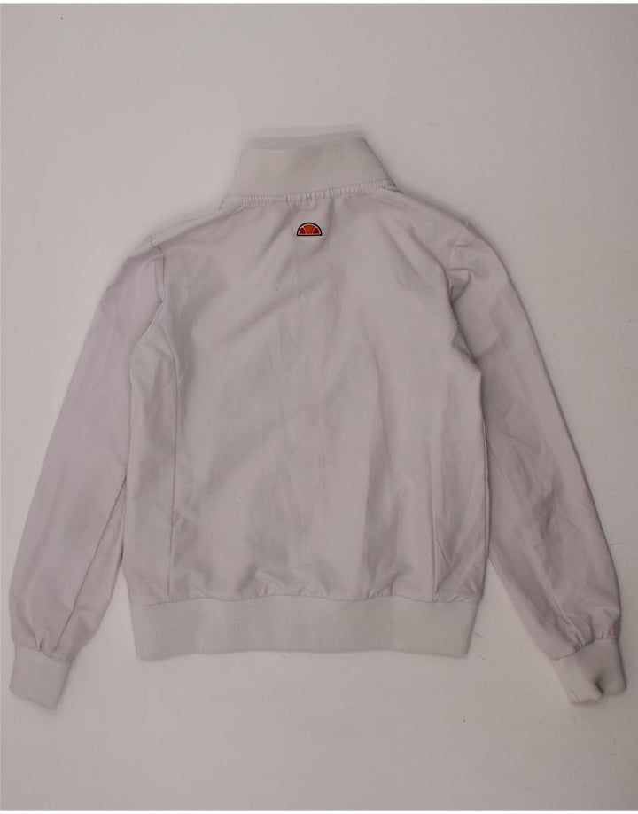 ELLESSE Girls Tracksuit Top Jacket 7-8 Years Off White Polyester Vintage Ellesse and Second-Hand Ellesse from Messina Hembry 