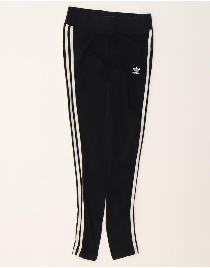 Adidas Womens Leggings UK 10 Small Black Cotton