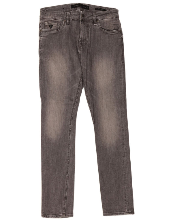 Guess Womens Super Skinny Jeans W32 L32 Grey Cotton