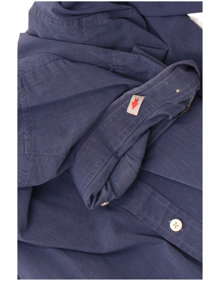 Fred Perry Boys Shirt 10-11 Years Blue Cotton