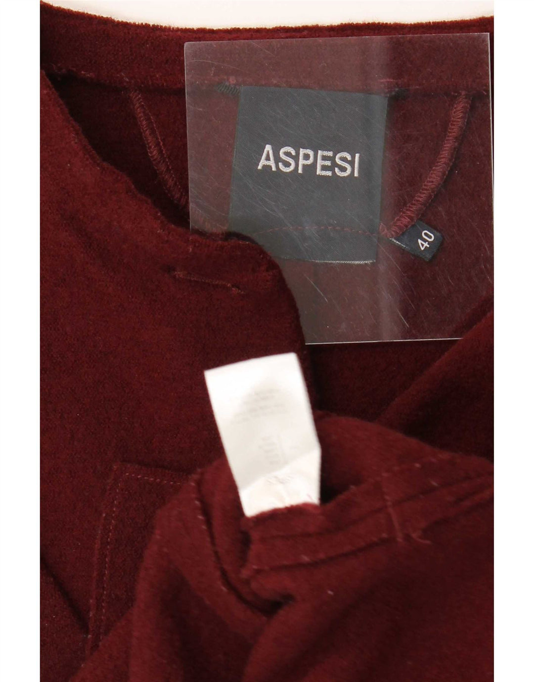 Aspesi Womens 4 Button Blazer Jacket IT 40 Small Burgundy Wool