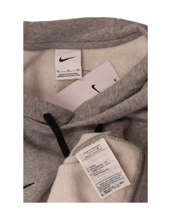 Nike Mens Hoodie Jumper XL Grey Cotton