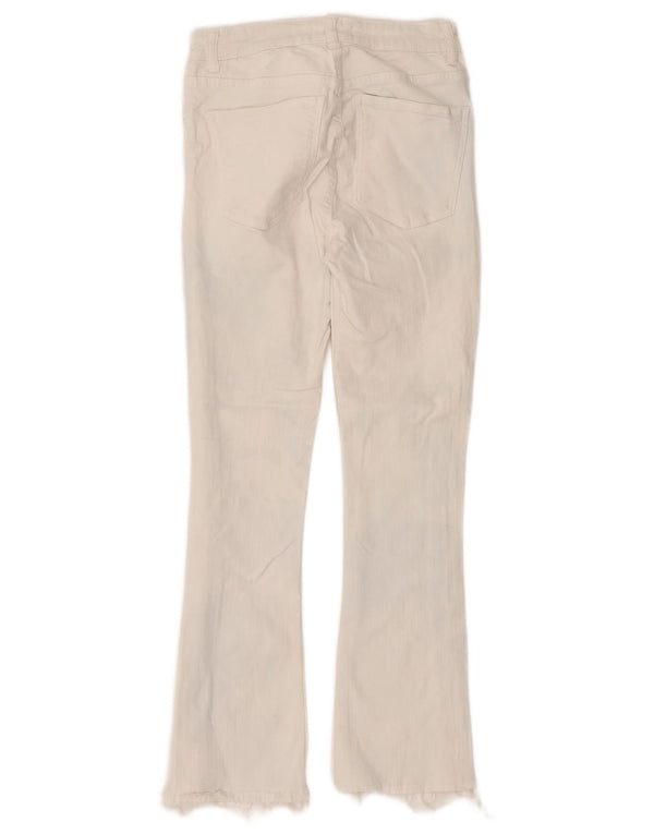 Zara Womens Bootcut Jeans EU 34 2XS W24 L26 White Cotton