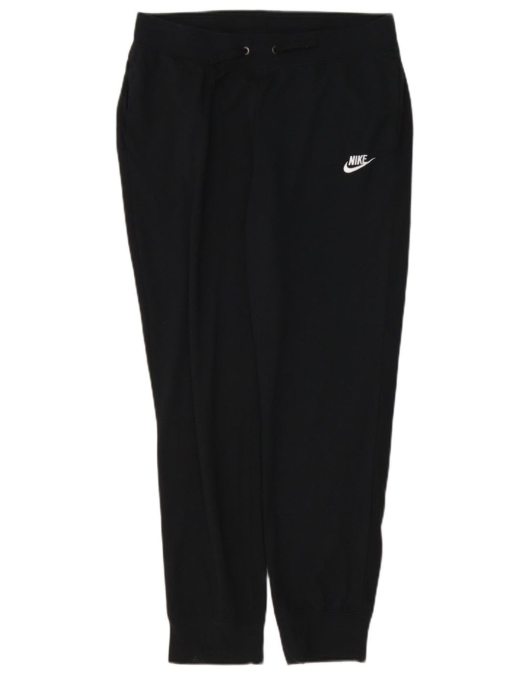 NIKE Womens Tracksuit Trousers Joggers UK 14 Medium Black Cotton