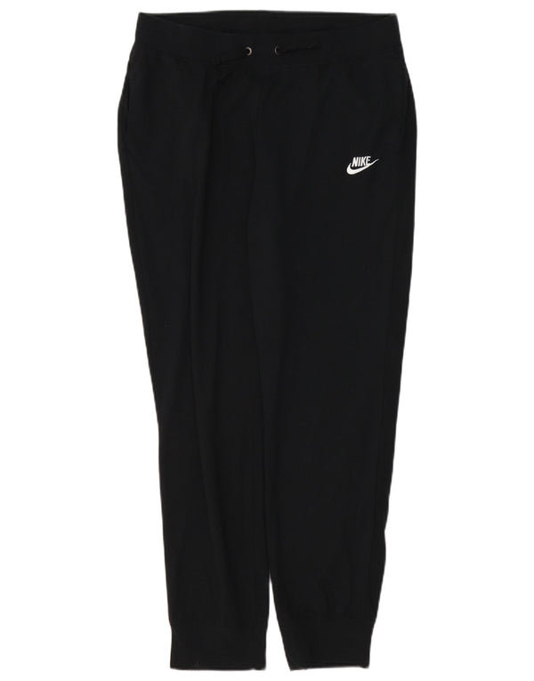 NIKE Womens Tracksuit Trousers Joggers UK 14 Medium Black Cotton