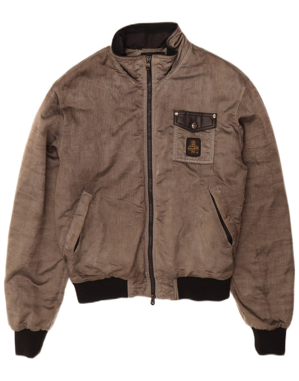 Refrigiwear Mens Bomber Jacket UK 38 Medium Grey Polyamide