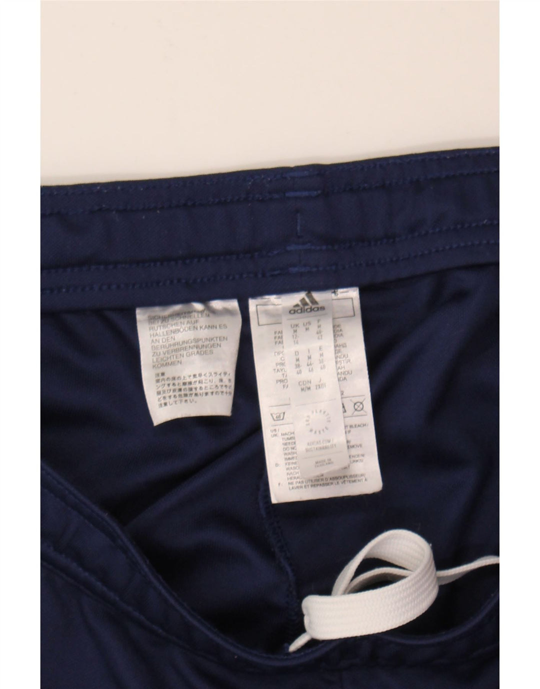 ADIDAS Womens Tracksuit Trousers UK 12/14 Medium  Navy Blue Polyester Vintage Adidas and Second-Hand Adidas from Messina Hembry 