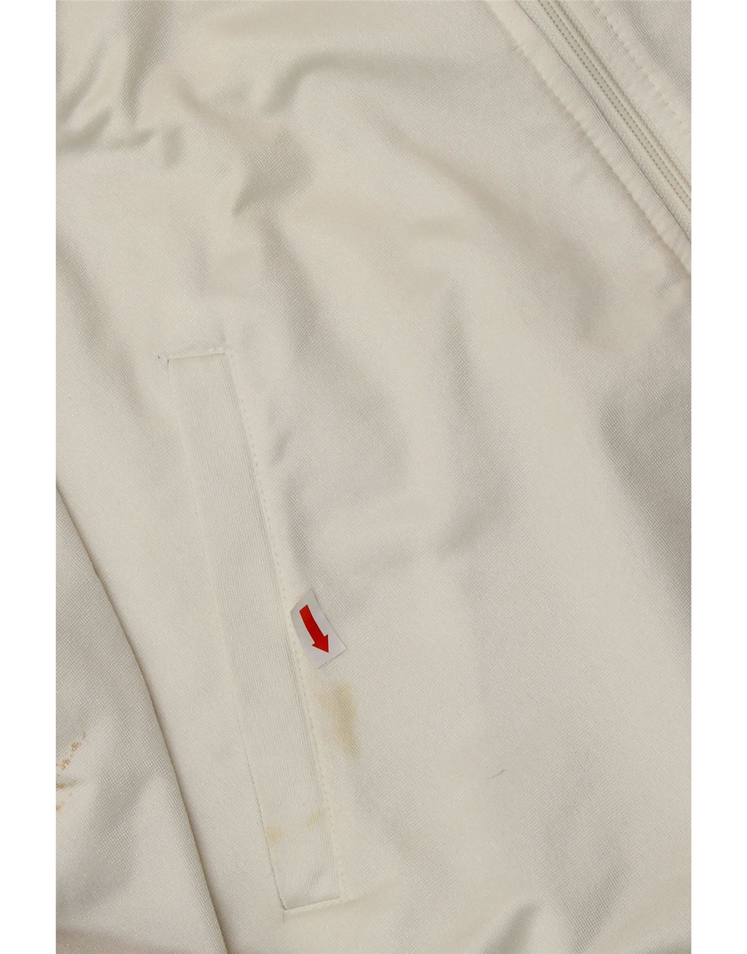 CHAMPION Mens Graphic Tracksuit Top Jacket Medium White Polyester Vintage Champion and Second-Hand Champion from Messina Hembry 