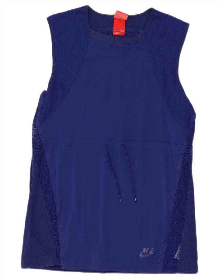 NIKE Womens T-Shirt Dress UK 6 XS Blue Polyester