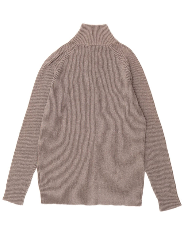 Jack & Jones Mens Cardigan Sweater Medium Grey Cotton