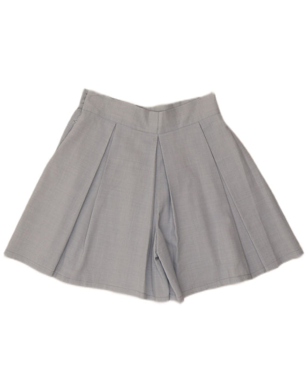 Vintage Womens High Waist Wide Leg Casual Shorts IT 46 W28 Blue Classic