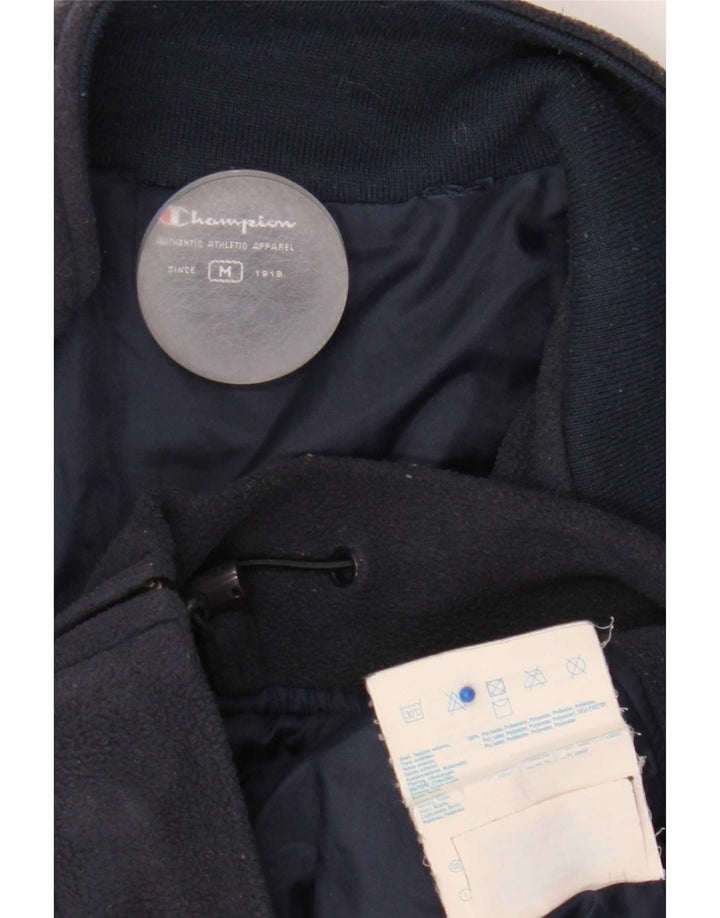 Champion Mens Fleece Jacket UK 38 Medium Navy Blue Polyester