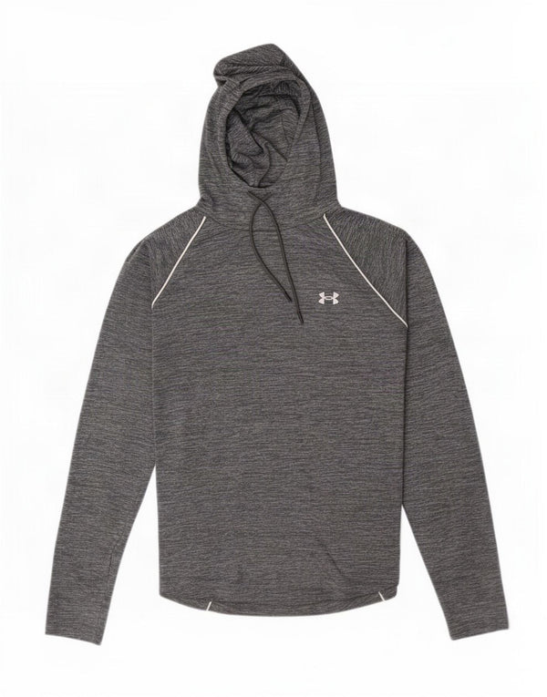 Under Armour Womens Loose Fit Graphic Top Long Sleeve UK 18 XL Grey Flecked