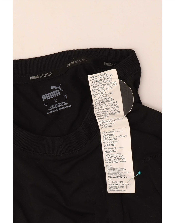 Puma Mens T-Shirt Top Small Black Polyester