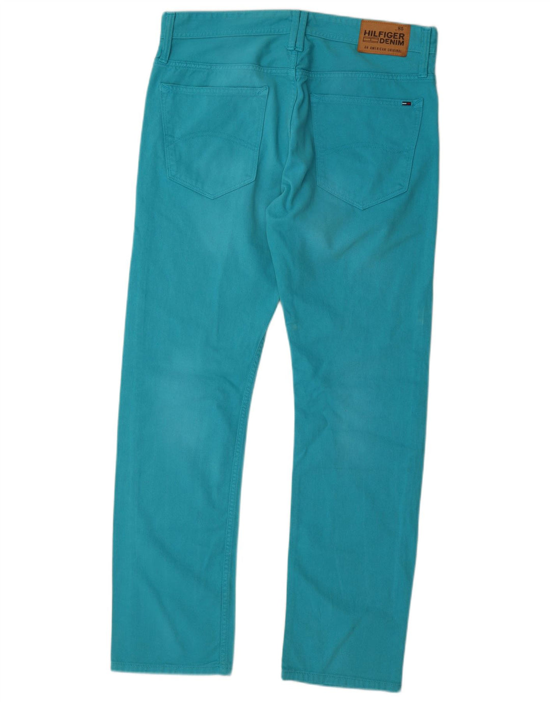 TOMMY HILFIGER Mens Straight Jeans W33 L32 Turquoise Cotton