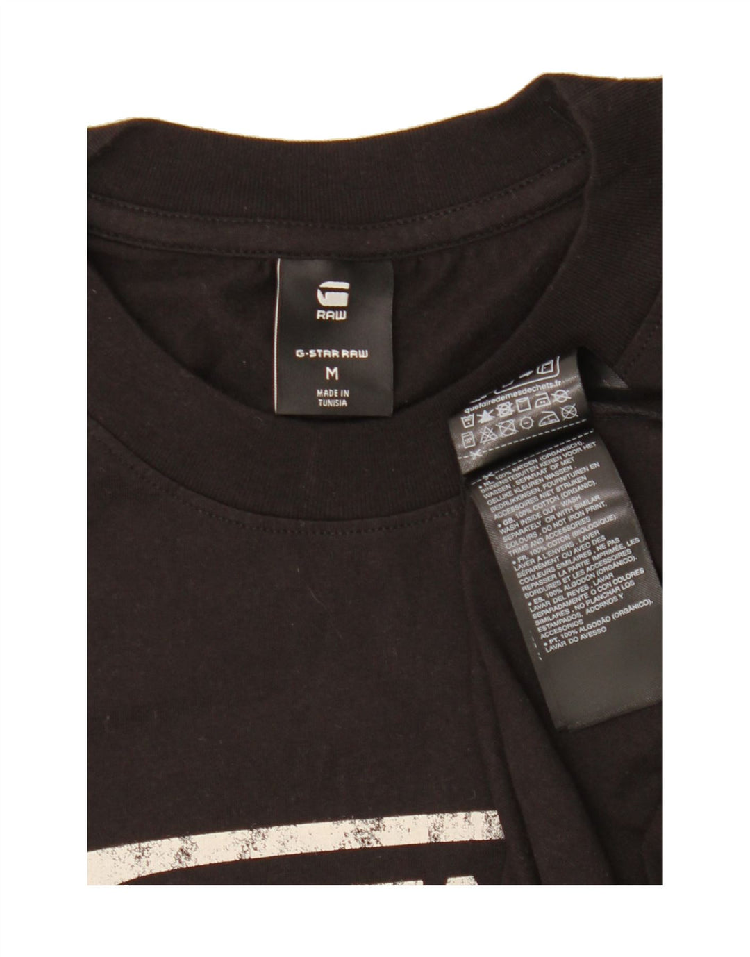 G-STAR Mens Graphic T-Shirt Top Medium Black Cotton Vintage G-Star and Second-Hand G-Star from Messina Hembry 