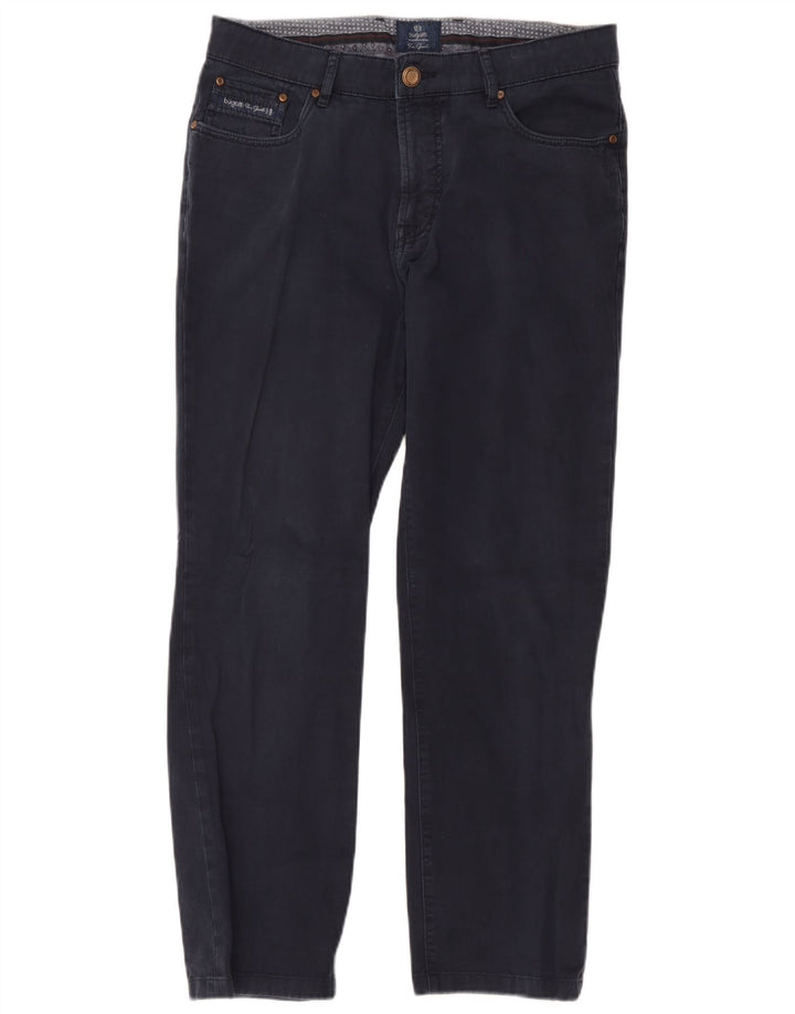 Bugatti Mens Straight Casual Trousers W34 L29 Navy Blue
