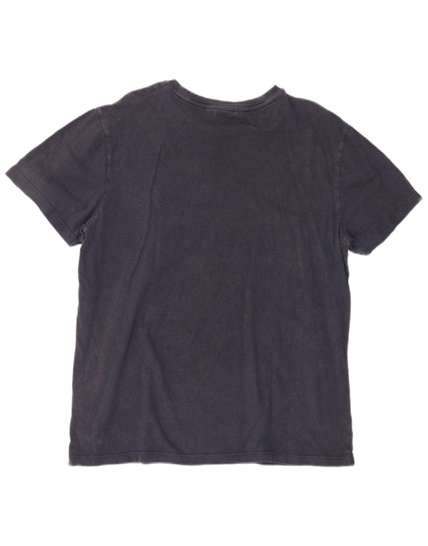 Napapijri Mens Geographic Graphic T-Shirt Top Medium Navy Blue Cotton