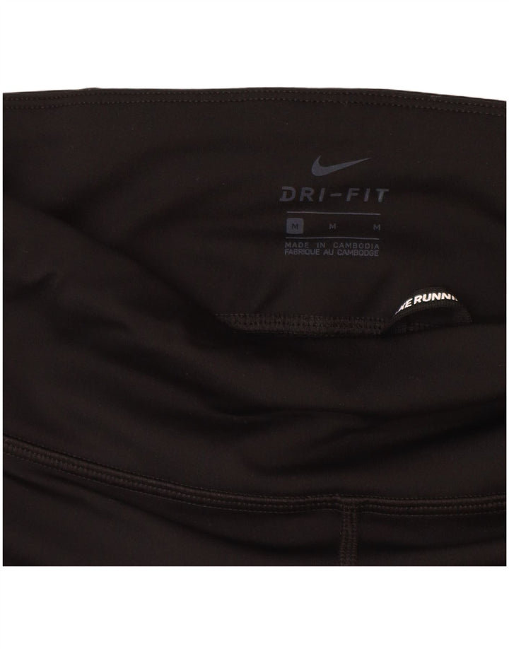 Nike Womens Dri Fit Capri Leggings UK 12 Medium  Black