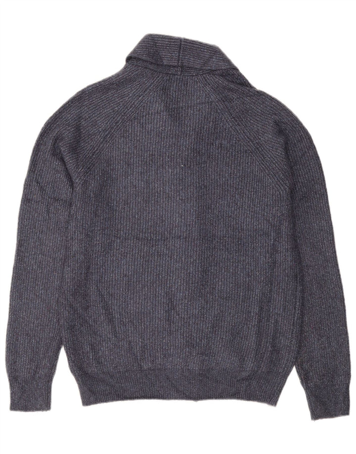 Marks & Spencer Mens Cardigan Sweater Medium Navy Blue Polyamide