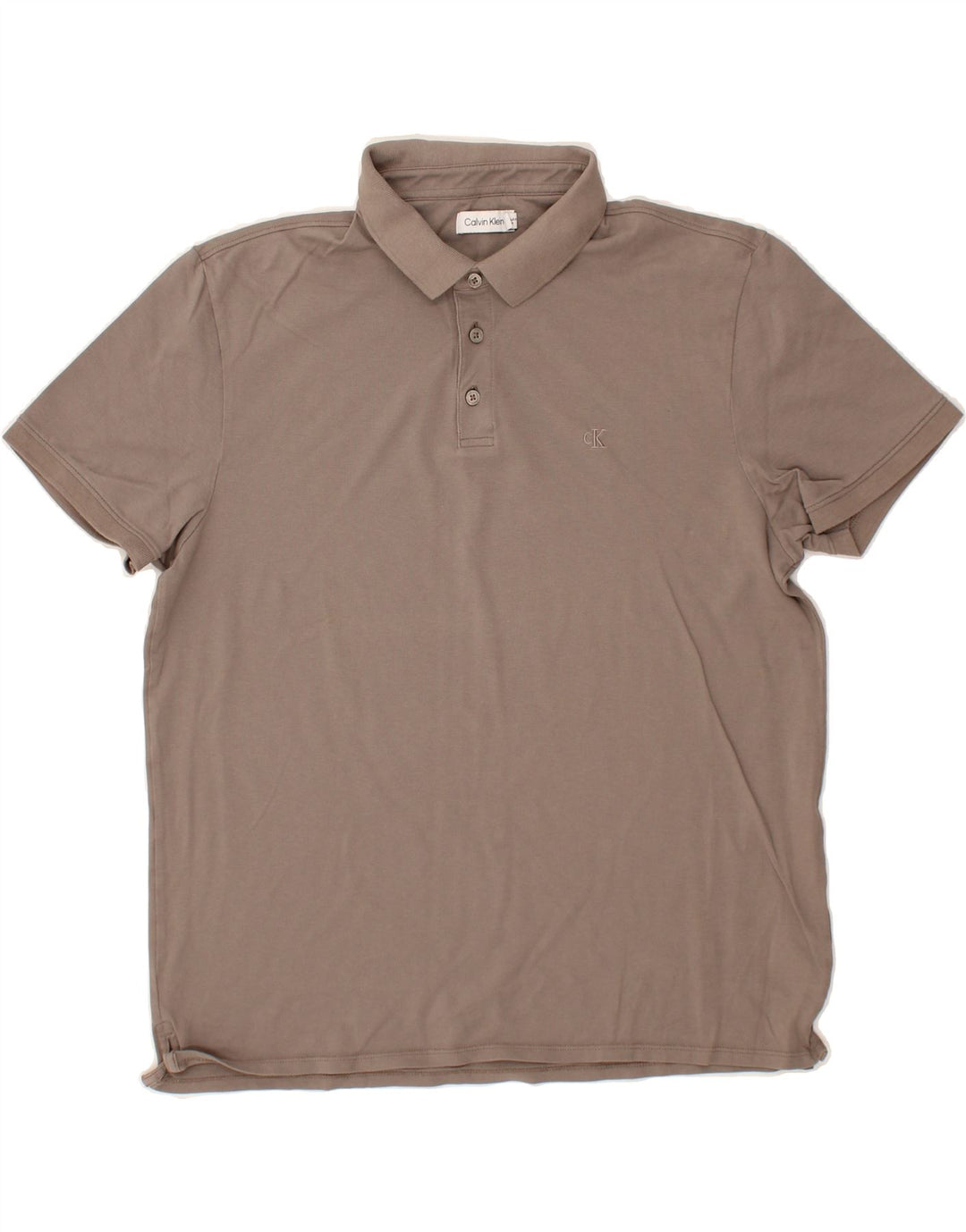 CALVIN KLEIN Mens Polo Shirt Large Grey Cotton Vintage Calvin Klein and Second-Hand Calvin Klein from Messina Hembry 