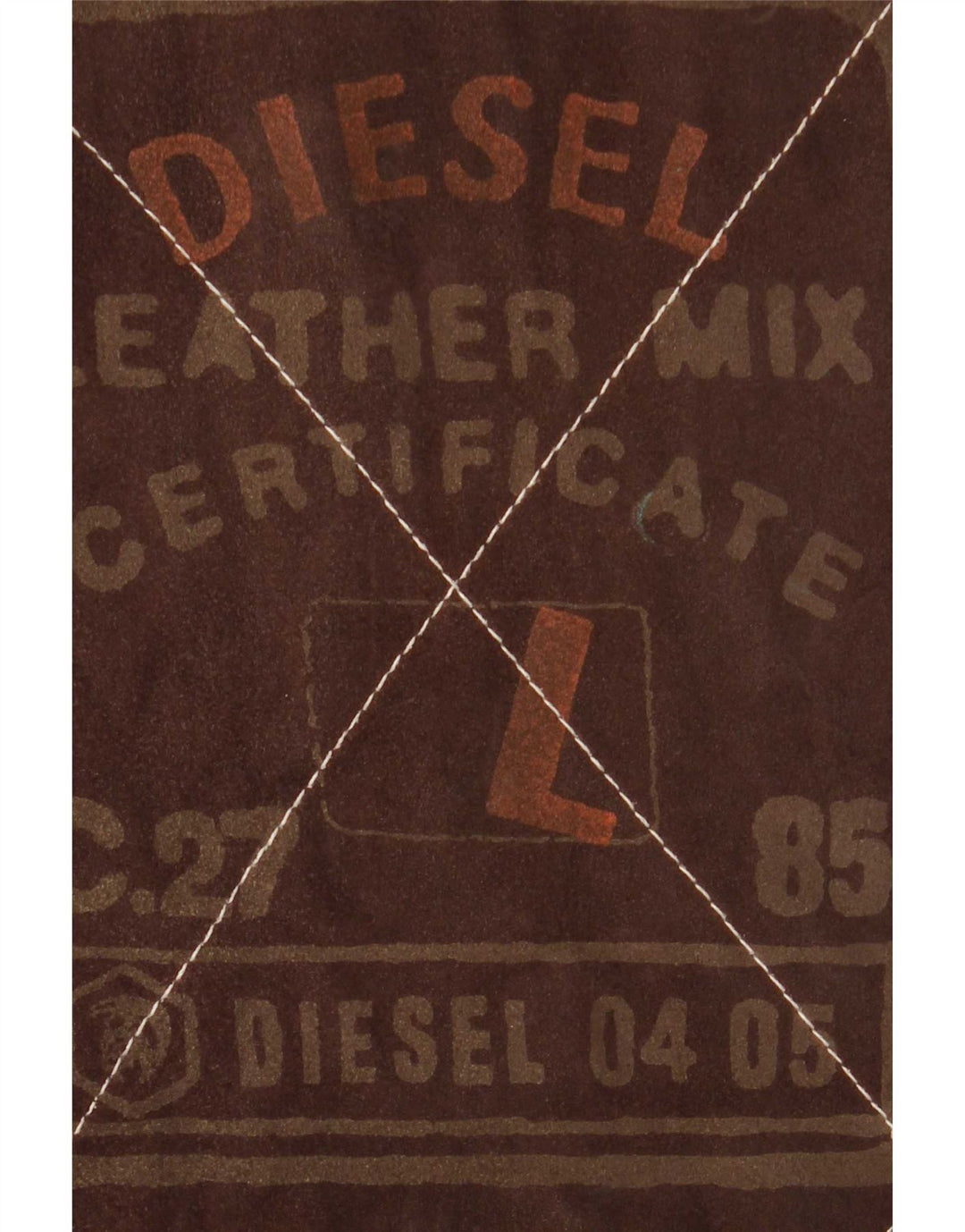 Diesel Mens Reversible Jacket UK 40 Large Brown Plaid Leather