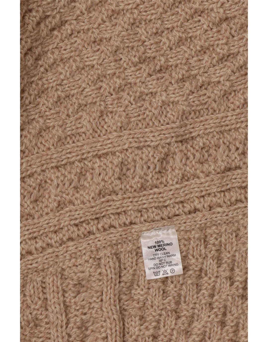 Aran Womens Poncho Jumper One Size Beige