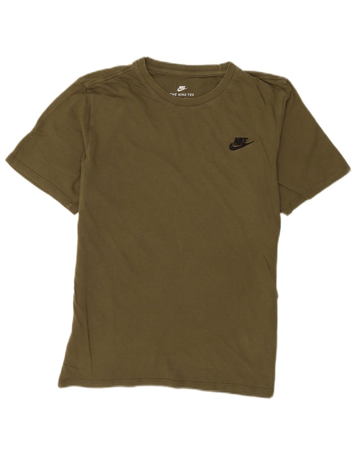 Nike Mens Athletic Cut T-Shirt Top Medium Khaki Cotton