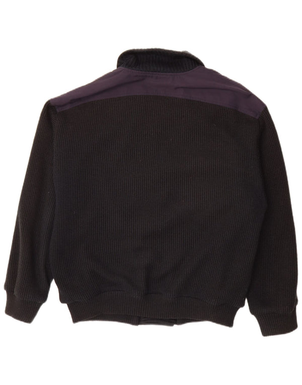 Vintage Mens Double Breasted Cardigan Sweater IT 48 Medium Navy Blue