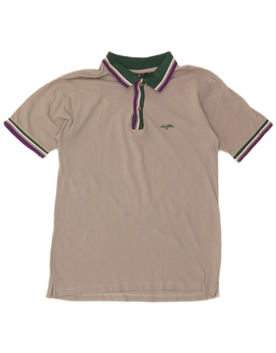 Lotto Mens Polo Shirt Medium Grey Cotton