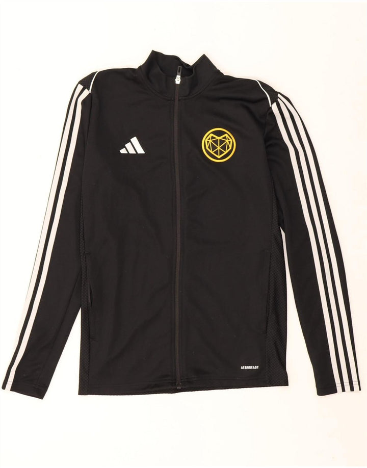 Adidas Mens Aeroready Slim Fit Tracksuit Top Jacket Small Black Polyester