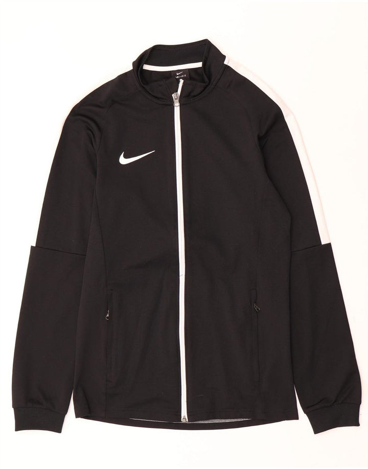 Nike Mens Tracksuit Top Jacket Small Black Colourblock Polyester Sports